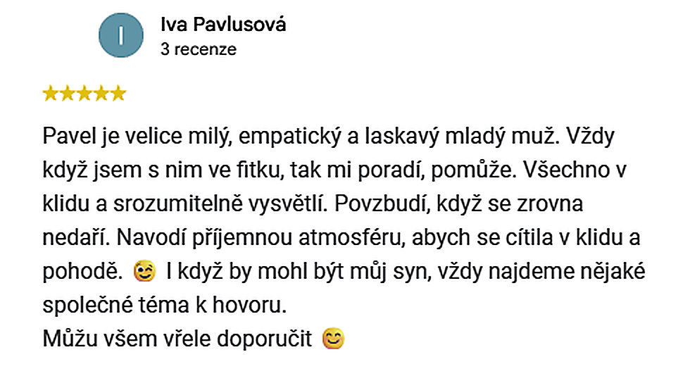 Recenze na Googlu: Iva Pavlusová