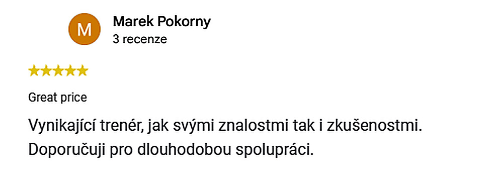 Recenze na Googlu: Marek Pokorny